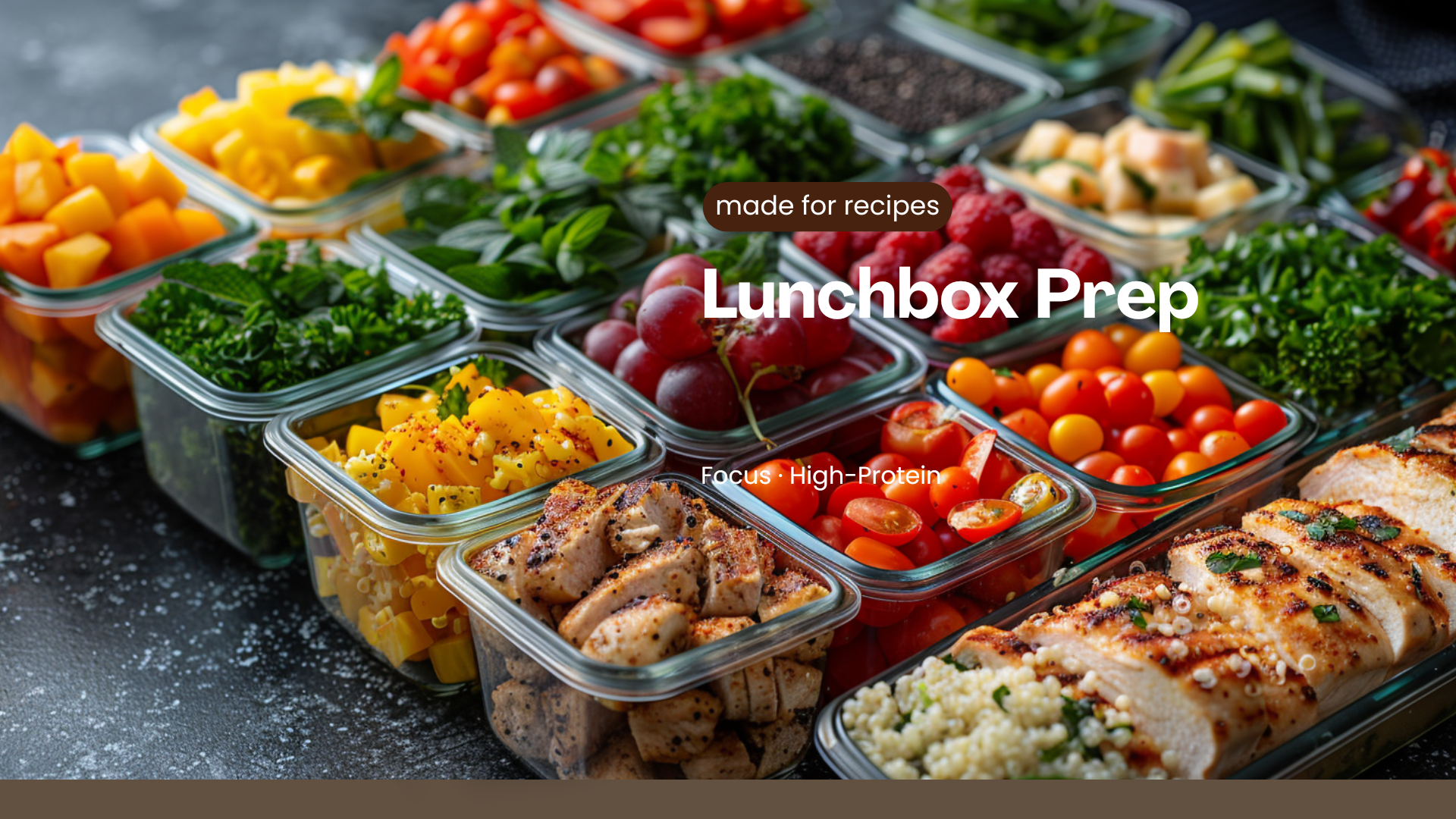 Lunchbox prep — healthy colourful foods